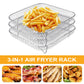 Frendorf | 3-Tier Edelstahl Air Fryer Rack Universelles Stapelbares Zubehör