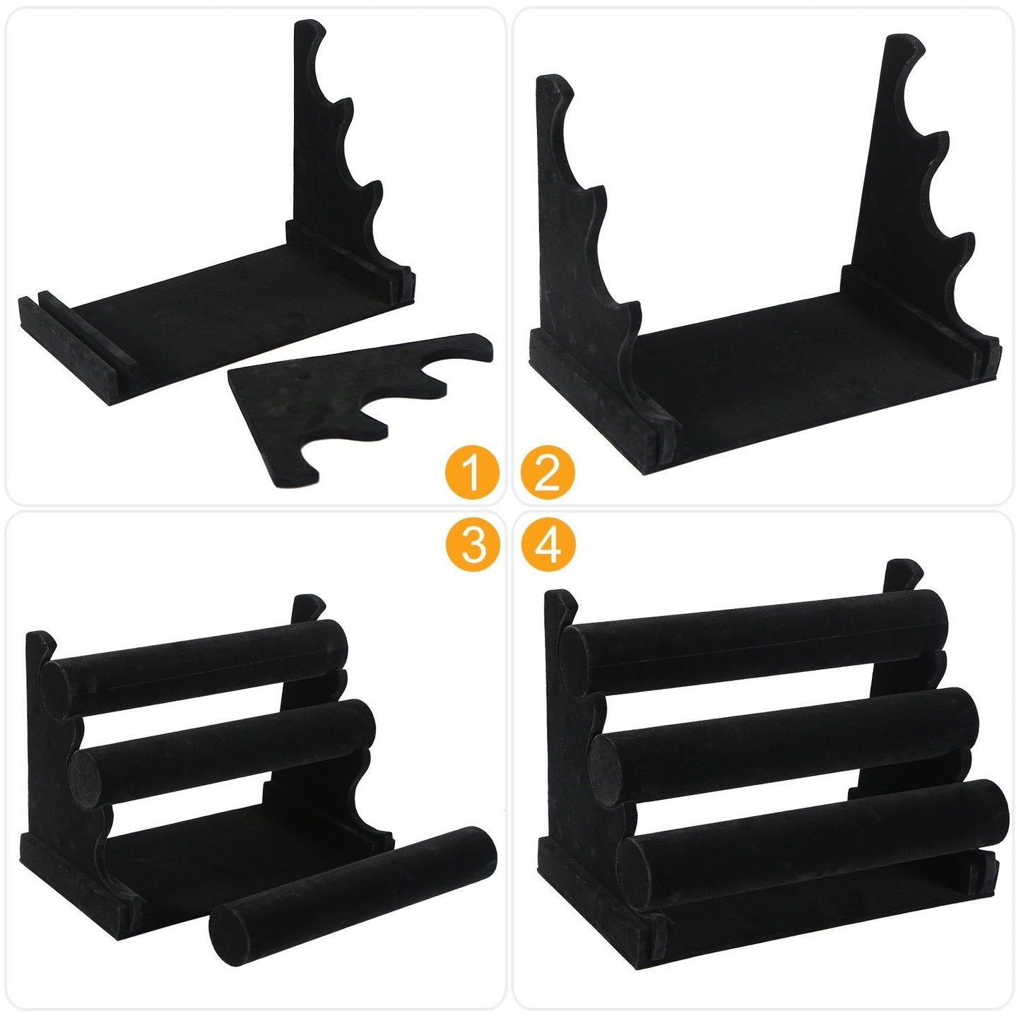 Frendorf | 3-Tier Samt Schmuckständer