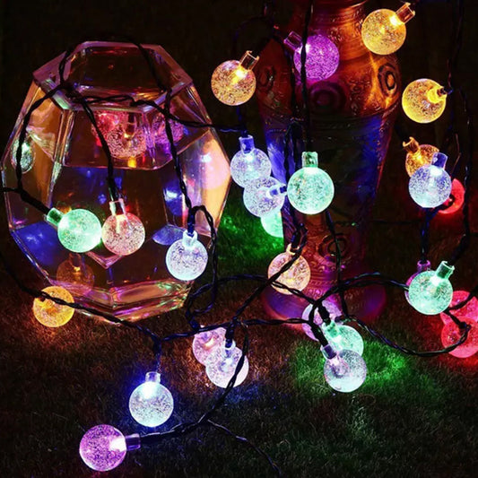 Frendorf | 30 LED Solar Lichterkette Balllichter Außen Wasserdicht Garten Dekor
