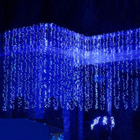 Frendorf | 300 LED Blaue Feen Lichtervorhang mit Controller