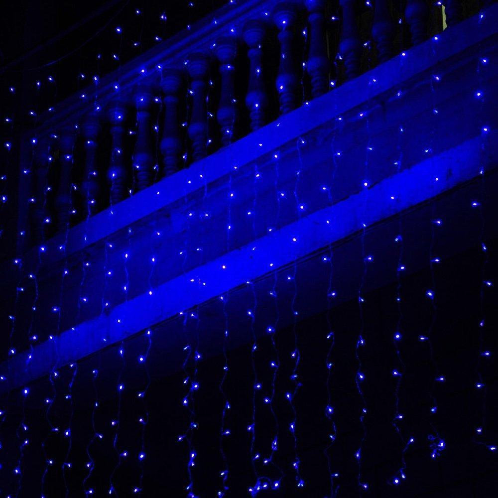 Frendorf | 300 LED Blaue Feen Lichtervorhang mit Controller