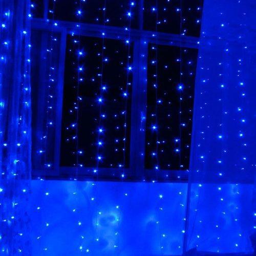 Frendorf | 300 LED Blaue Feen Lichtervorhang mit Controller