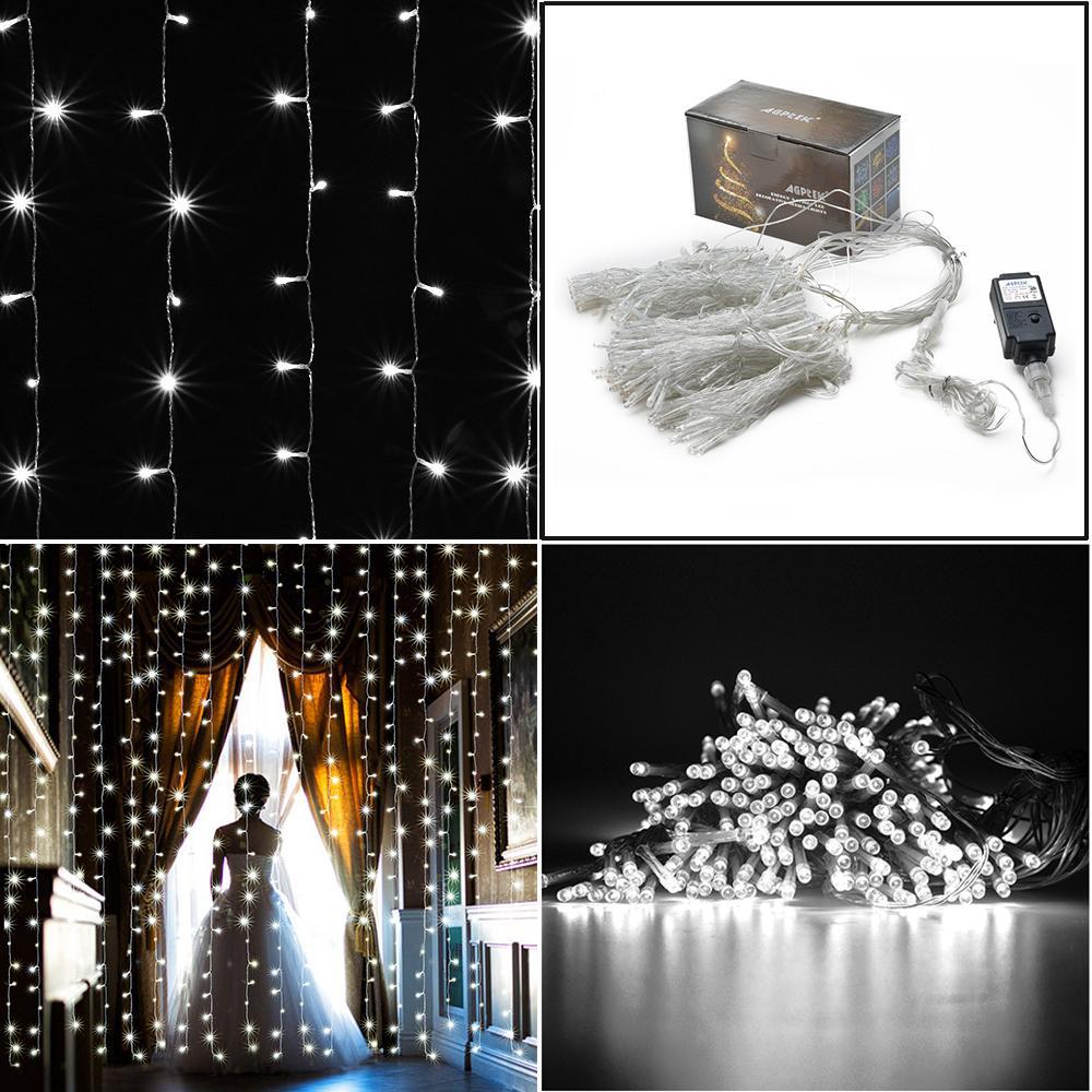 Frendorf | 300 LED Vorhanglicht Sicherheitsbetriebsspannung - 8 Beleuchtungsmodi