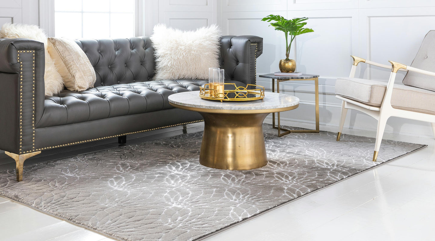 Frendorf | Floriva Lotusblumen-Teppich | Luxus-Design | Hochwertige Musterung | Wohn- & Schlafzimmer-Deko