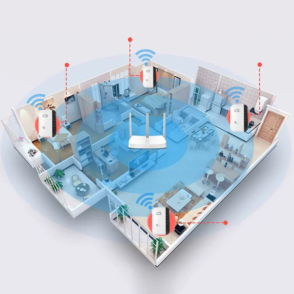 Frendorf | BoostSignal - WLAN-Verstärker ohne Kabel für optimale Abdeckung