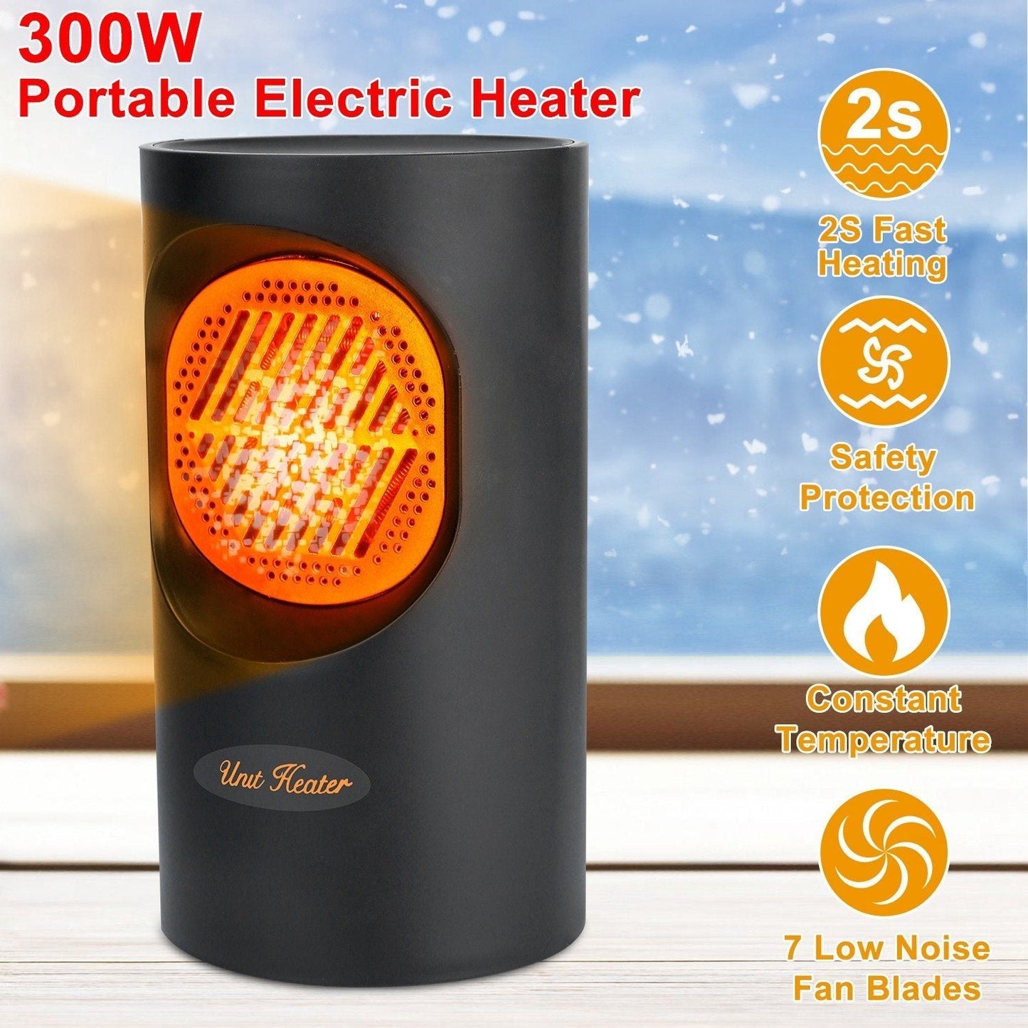 Frendorf | 300W Tragbarer Elektrischer Mini-Heizer