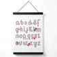 Süßes Alphabet mit pinken Blumen Poster mit Aufhänger