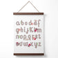 Süßes Alphabet mit pinken Blumen Poster mit Aufhänger