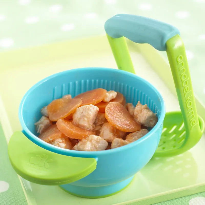 Frendorf | Baby Schleifschale mit Mahlhilfe – Rutschfeste Schale für Babynahrung