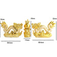 30CM Gutes Glück Goldener Drache Chinesisches Horoskop Zwölf Statue Gold Drache Statue Tiere Skulpturen Figuren Schreibtisch Dekoration
