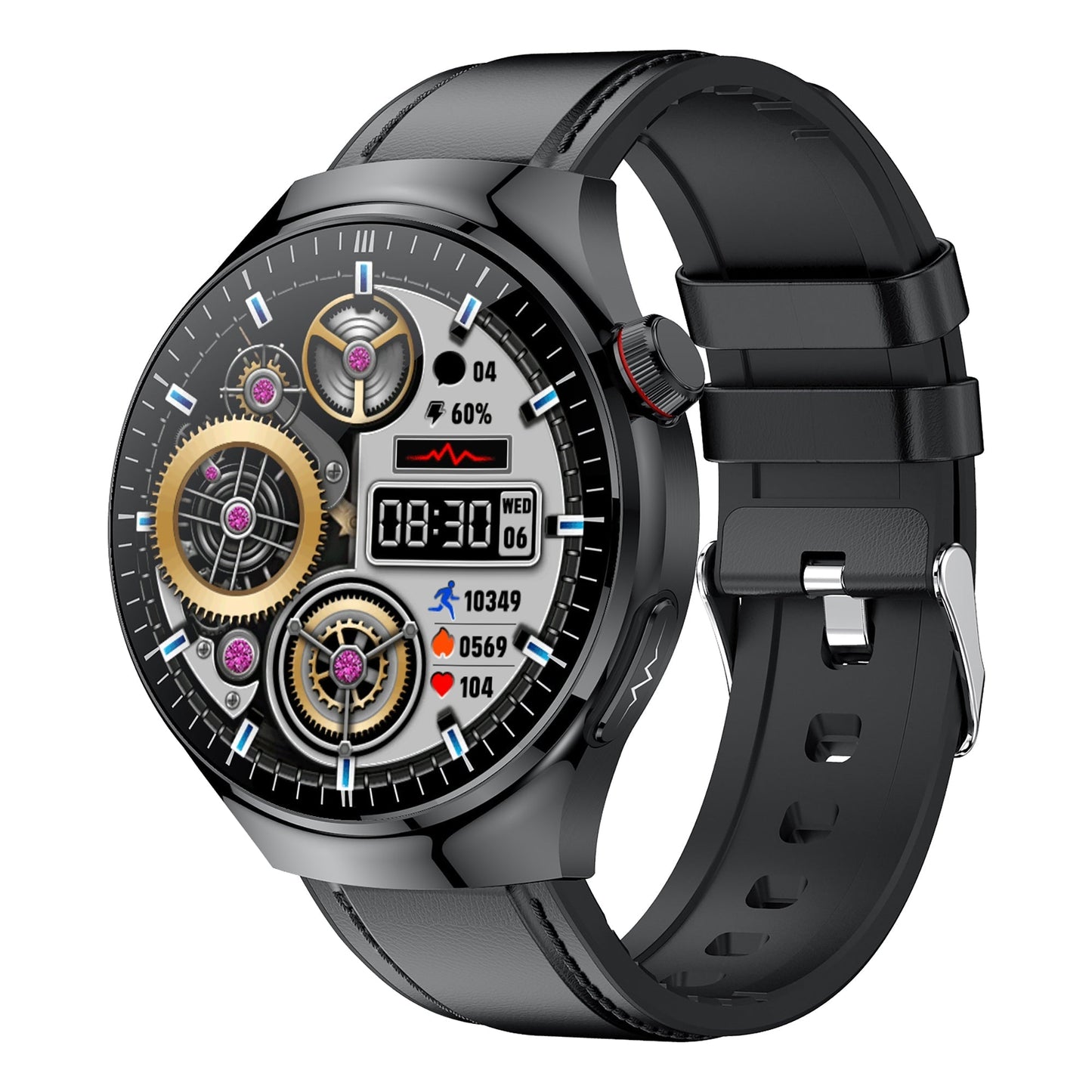 Frendorf | KH26 Ein-Klick-Mikro-Untersuchung von Fünf Organen Gesundheitsüberwachung Blutglukose Blutlipide Harnsäure Blutdruck Blutsauerstoff SOS Smartwatch