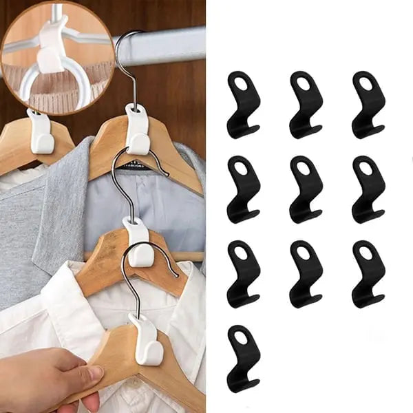 Frendorf | 30er-Set Kleiderbügel-Verbinder – Platzsparende Ordnung im Kleiderschrank