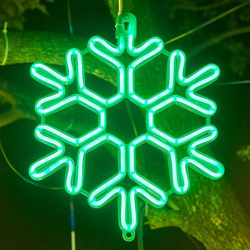 FrostyGlow | Wasserdichtes LED Schneeflockenlicht für Weihnachtsdeko