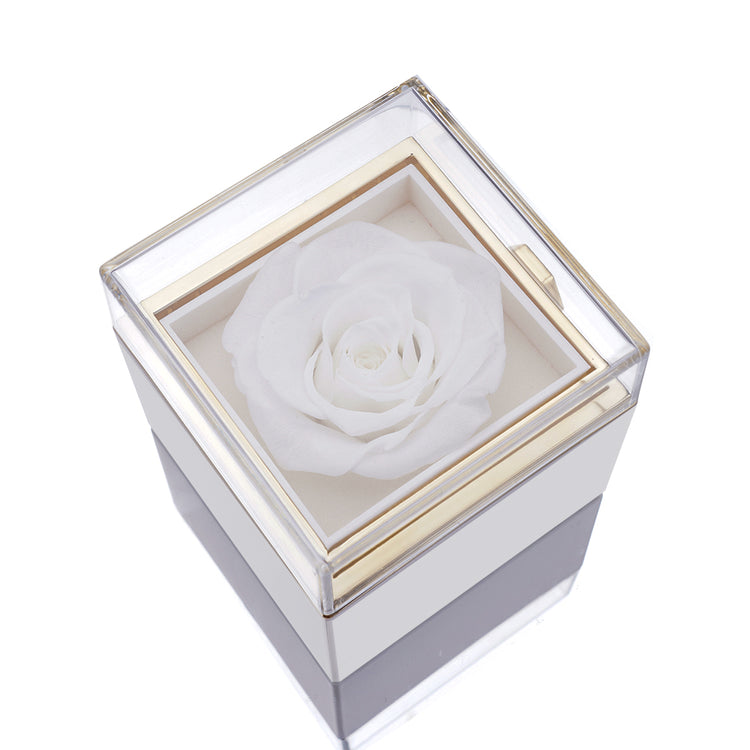 Frendorf | [Ideales Geschenk] Ewige Rosenbox - Mit gravierter Halskette & künstlicher Rose