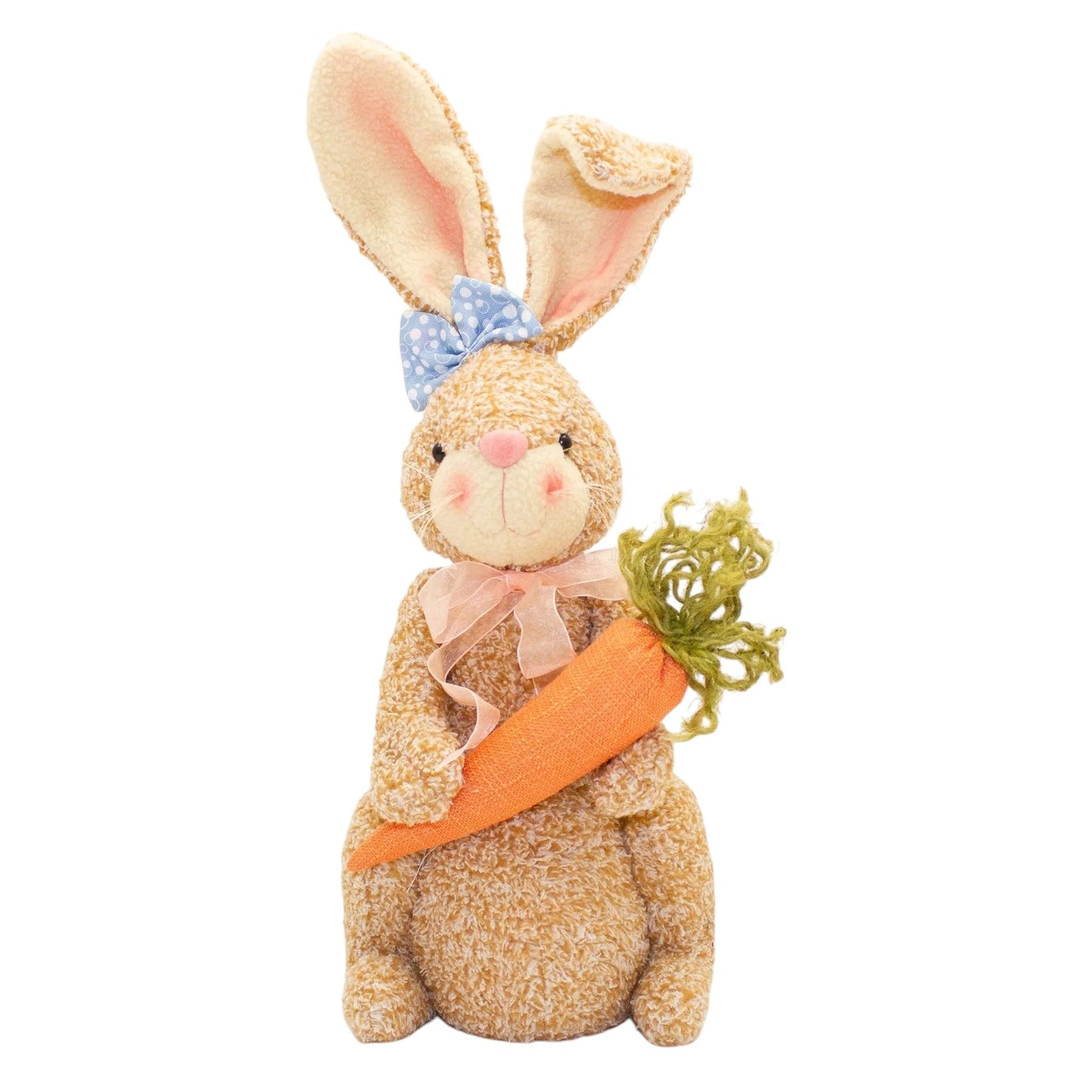 Frendorf | Bunny Bloom Dumpy Charakter - Niedliche dekorative Bunny-Figur mit floralen Akzenten - Perfekt für Frühling, Ostern oder saisonale Wohnkultur mit einem süßen, verspielten Touch
