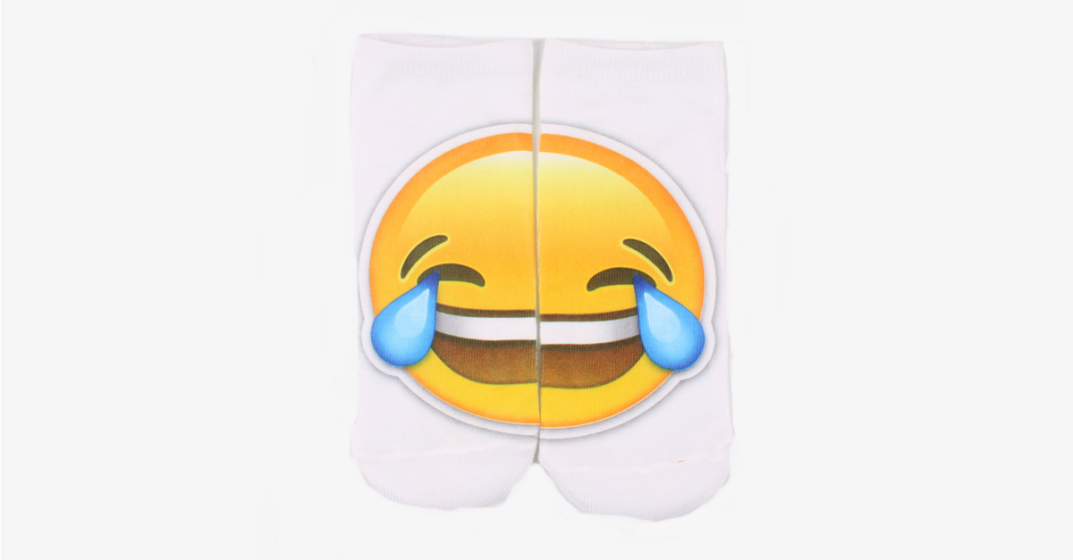 Frendorf | 3D lachendes Emoji Mode Einseitiger Druck Baumwollsocken