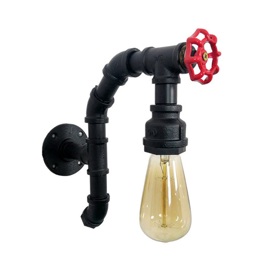 Frendorf | Metalen Bare Bulb Wandgemonteerde Pijp Licht Vintage 1 Licht Eetkamer Wandlamp in Verouderd Zilver/Weerbestendig Koper