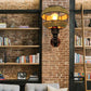 Frendorf | Globe Metalen Wandlamp Industrie 1 Licht Woonkamer Wandverlichting in Verweerd Koper