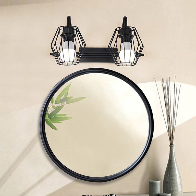 Frendorf | Metalen Gecoate Wandlamp Industrieel 2/3 Lichten Woonkamer Wandlamp in Zwart/Wit