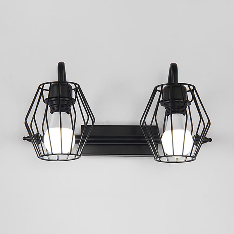 Frendorf | Metalen Gecoate Wandlamp Industrieel 2/3 Lichten Woonkamer Wandlamp in Zwart/Wit