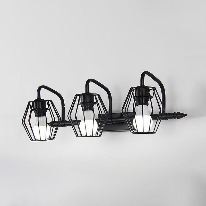 Frendorf | Metalen Gecoate Wandlamp Industrieel 2/3 Lichten Woonkamer Wandlamp in Zwart/Wit