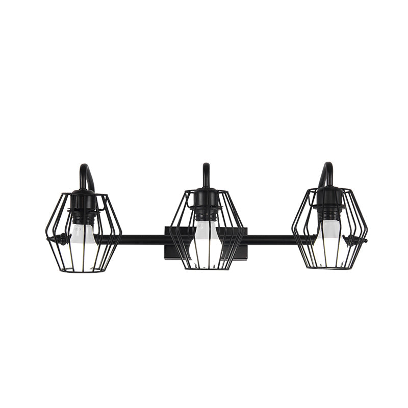 Frendorf | Metalen Gecoate Wandlamp Industrieel 2/3 Lichten Woonkamer Wandlamp in Zwart/Wit