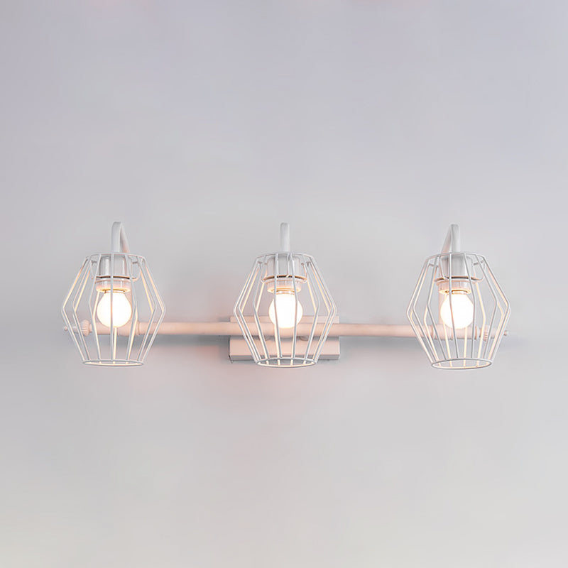 Frendorf | Metalen Gecoate Wandlamp Industrieel 2/3 Lichten Woonkamer Wandlamp in Zwart/Wit
