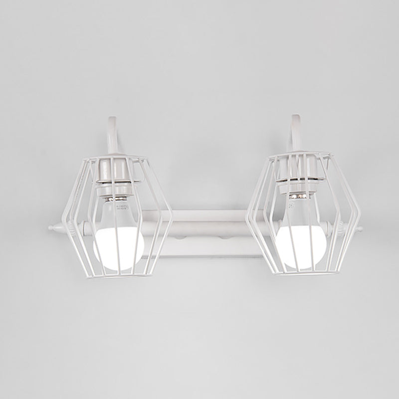 Frendorf | Metalen Gecoate Wandlamp Industrieel 2/3 Lichten Woonkamer Wandlamp in Zwart/Wit