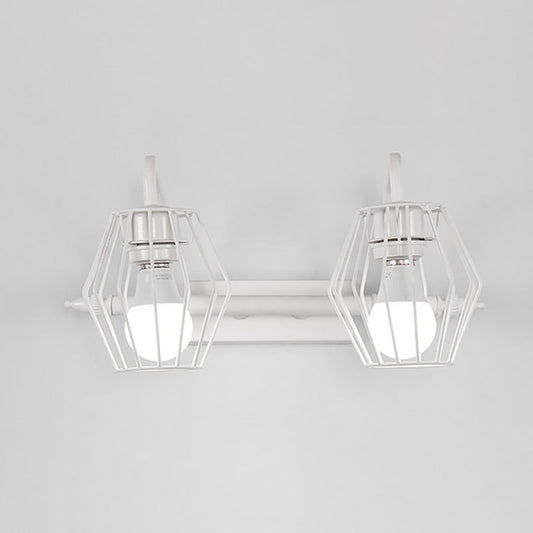 Frendorf | Metalen Gecoate Wandlamp Industrieel 2/3 Lichten Woonkamer Wandlamp in Zwart/Wit