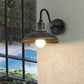 Frendorf | 1 Licht Außenbeleuchtung Fixture Vintage Alter Silber/Antik Messing Wandlampe mit Gewölbtem Metallschirm
