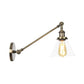 Frendorf | Industriële Conische Wandlamp 1 Lichtheldere Glasverlichting in Zwart/Bronze/Brass, 8"/12" L Arm