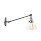 Frendorf | 1 Licht Binnenverlichting Armatuur Boerderij Zwart/Bronze/Brass Wandlamp met Pear Duidelijk Glazen Schaduw, 8"/12" L Arm
