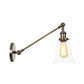 Frendorf | Schwarz/Bronze/Messing 1 Licht Wandbeleuchtungseinheit Vintage Klarglas Glocken Wandlampe mit Arm, 8"/12" Lang