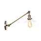 Frendorf | 1 Licht Binnen Wandlamp Vintage Zwart/Brass/Bronze Verlichtingsarmatuur met Kegel Transparante Glazen Shade, 8"/12" L Arm