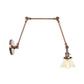Frendorf | 1 Licht Wandlamp Industriële Conische Duidelijk/Amber Glazen Wandlamp in Zwart/Bronze/Messing met Verstelbare Arm, 8“+8"/8"+8"+8" Lang