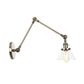 Frendorf | 1 Licht Wandlamp Industriële Conische Duidelijk/Amber Glazen Wandlamp in Zwart/Bronze/Messing met Verstelbare Arm, 8“+8"/8"+8"+8" Lang