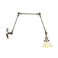 Frendorf | 1 Licht Wandlamp Industriële Conische Duidelijk/Amber Glazen Wandlamp in Zwart/Bronze/Messing met Verstelbare Arm, 8“+8"/8"+8"+8" Lang