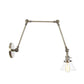 Frendorf | 1 Licht Wandlamp Industriële Conische Duidelijk/Amber Glazen Wandlamp in Zwart/Bronze/Messing met Verstelbare Arm, 8“+8"/8"+8"+8" Lang