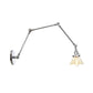Frendorf | 1 Licht Wandlamp Industriële Conische Duidelijk/Amber Glazen Wandlamp in Zwart/Bronze/Messing met Verstelbare Arm, 8“+8"/8"+8"+8" Lang