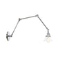 Frendorf | 1 Licht Wandlamp Industriële Conische Duidelijk/Amber Glazen Wandlamp in Zwart/Bronze/Messing met Verstelbare Arm, 8“+8"/8"+8"+8" Lang