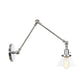 Frendorf | 1 Licht Wandlamp Industriële Conische Duidelijk/Amber Glazen Wandlamp in Zwart/Bronze/Messing met Verstelbare Arm, 8“+8"/8"+8"+8" Lang