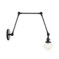 Frendorf | 1 Licht Esszimmer Wandleuchte Vintage Schwarz/Bronze/ Messing Wandmontierte Lampe mit Diamant Klar/Amber Glasschirm, 8"+8"/8"+8"+8" L Verstellbarer Arm