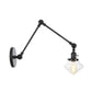Frendorf | 1 Licht Esszimmer Wandleuchte Vintage Schwarz/Bronze/ Messing Wandmontierte Lampe mit Diamant Klar/Amber Glasschirm, 8"+8"/8"+8"+8" L Verstellbarer Arm