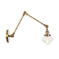 Frendorf | 1 Licht Esszimmer Wandleuchte Vintage Schwarz/Bronze/ Messing Wandmontierte Lampe mit Diamant Klar/Amber Glasschirm, 8"+8"/8"+8"+8" L Verstellbarer Arm