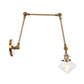 Frendorf | 1 Licht Esszimmer Wandleuchte Vintage Schwarz/Bronze/ Messing Wandmontierte Lampe mit Diamant Klar/Amber Glasschirm, 8"+8"/8"+8"+8" L Verstellbarer Arm
