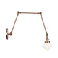 Frendorf | 1 Licht Esszimmer Wandleuchte Vintage Schwarz/Bronze/ Messing Wandmontierte Lampe mit Diamant Klar/Amber Glasschirm, 8"+8"/8"+8"+8" L Verstellbarer Arm