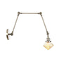 Frendorf | 1 Licht Esszimmer Wandleuchte Vintage Schwarz/Bronze/ Messing Wandmontierte Lampe mit Diamant Klar/Amber Glasschirm, 8"+8"/8"+8"+8" L Verstellbarer Arm