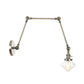 Frendorf | 1 Licht Esszimmer Wandleuchte Vintage Schwarz/Bronze/ Messing Wandmontierte Lampe mit Diamant Klar/Amber Glasschirm, 8"+8"/8"+8"+8" L Verstellbarer Arm