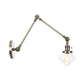 Frendorf | 1 Licht Esszimmer Wandleuchte Vintage Schwarz/Bronze/ Messing Wandmontierte Lampe mit Diamant Klar/Amber Glasschirm, 8"+8"/8"+8"+8" L Verstellbarer Arm