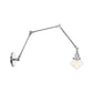 Frendorf | 1 Licht Esszimmer Wandleuchte Vintage Schwarz/Bronze/ Messing Wandmontierte Lampe mit Diamant Klar/Amber Glasschirm, 8"+8"/8"+8"+8" L Verstellbarer Arm